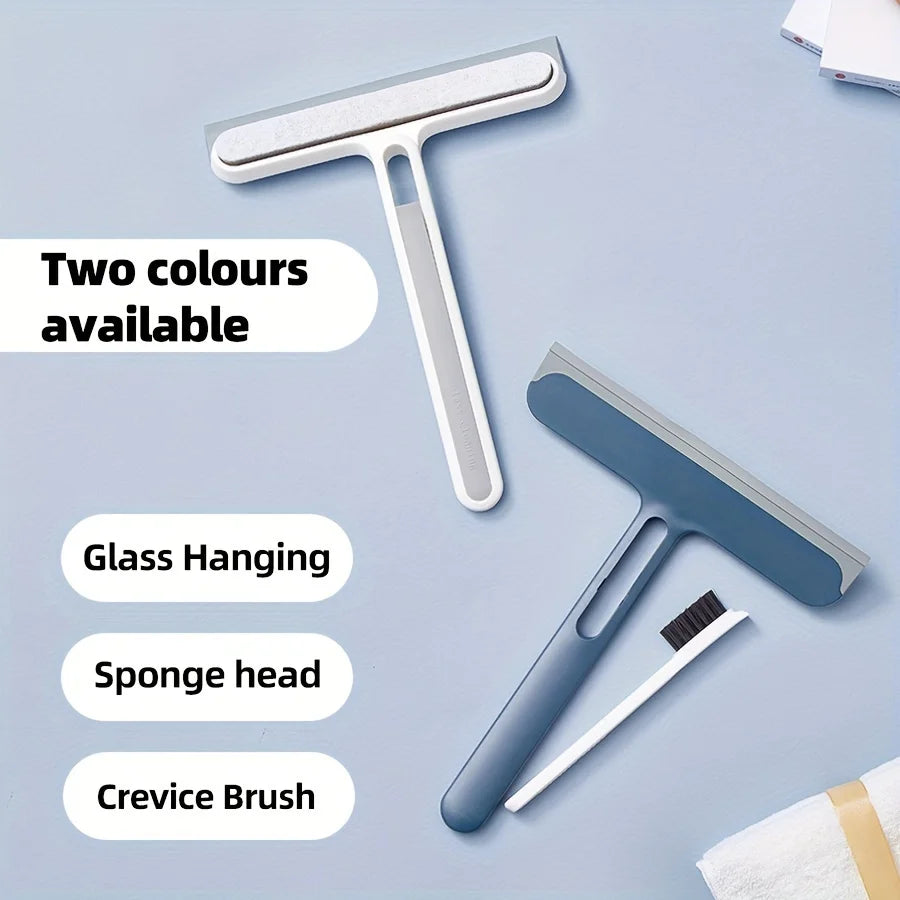 1pc Silicone Water Wiper Plate Glass Cleaner Scraper Car Windshield Cleaning Squeegee For Car Windshield Window Bathroom Kitchen