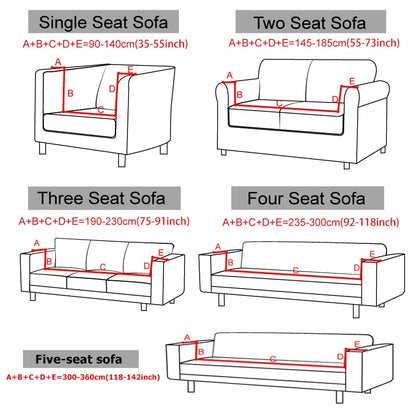 Jacquard Elastic Sofa Cover For Living Room Slipcovers Stretch Polar Fleece Armchair Protector L Shaped Sofa 1/2/3/4 Seater Home