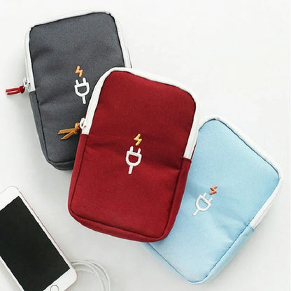 Travel Charger Organizer, Portable Electronics Cable Bag, Digital Gadget Travel Case for Cords, Power Bank, Headphones, USB Cabl