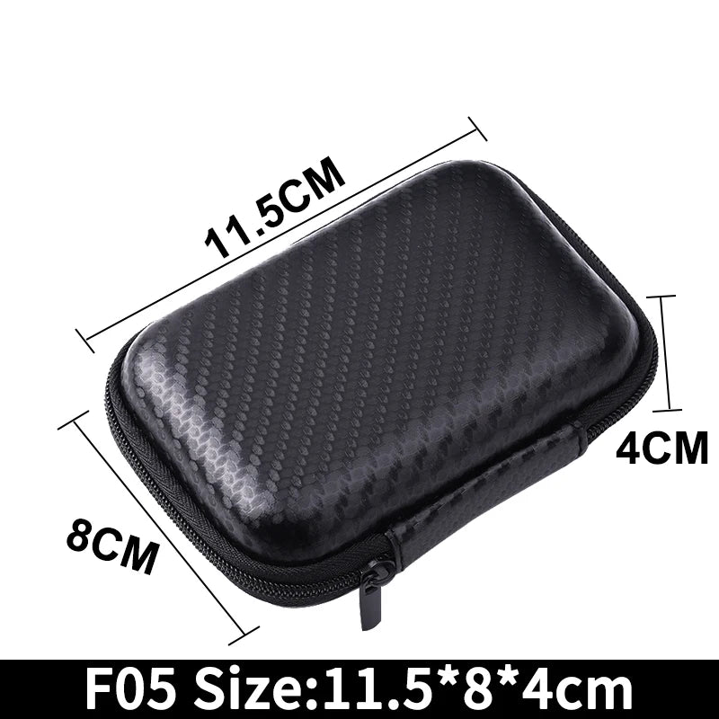 Earphone Data Storage Bag Oval Square Rectangle Cable Organizer Bags Mini Zipper Pouch Tech Gadgets Portable Charger U Disk Case