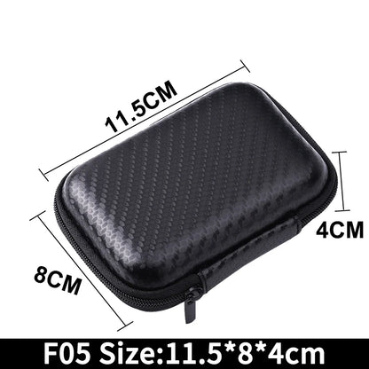 Earphone Data Storage Bag Oval Square Rectangle Cable Organizer Bags Mini Zipper Pouch Tech Gadgets Portable Charger U Disk Case