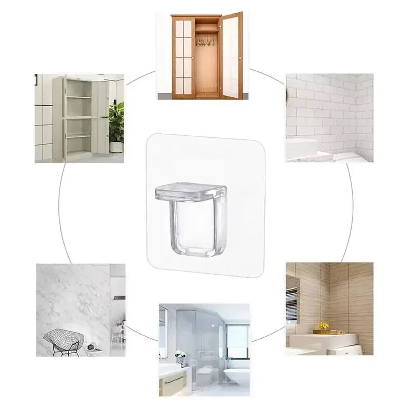 Shelf bracket adhesive nail self-adhesive wardrobe shelf bracket clip wall hanging bracket partition non punching strong bracket