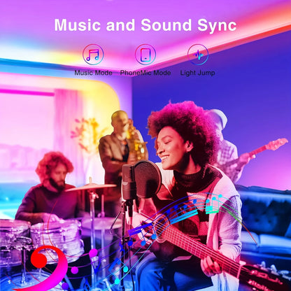 RGB Led Strip Lights for Room 1M 5M 10M 20M 30M USB 5V Music Sync APP Control Led Tape FLexible Ribbon for Bedroom Home Decor