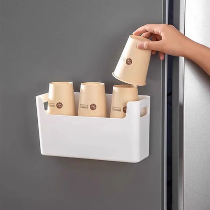Non Perforated Cling Film Rack Inside Cabinet Wall Shelf Spice Rack Dish Drying Rack Kitchen Organizer for Home Storage