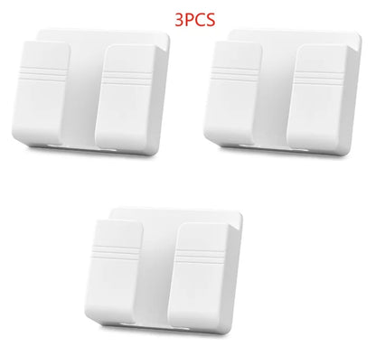 Wall Mount Phone Holder Socket Sticky Stand for iPhone Samsung All Smartphones Charging Holder for Home Kitchen Bathroom