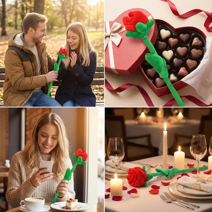 1/3/5pcs Extra Large Plush Velvet Rose Valentine's Day Gift Artificial Flower Room Home Decoration for Woman Girl, Home Decor
