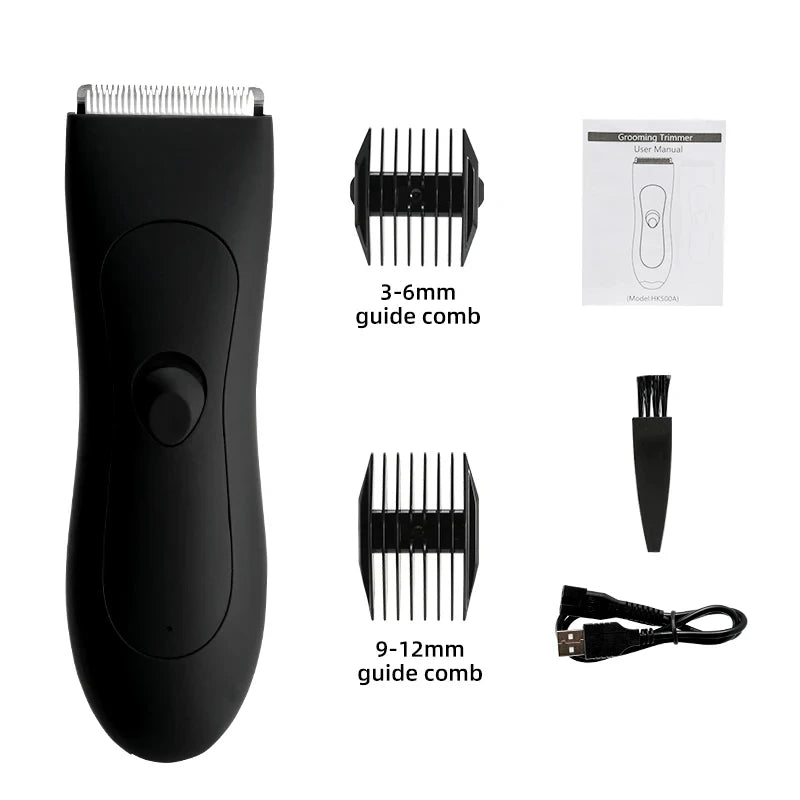 HOMEFISH Mens Body Hair Trimmer for Men Balls Women Lady Shaver Hair Removal Bikini Trimmer Groin & Body Shaver