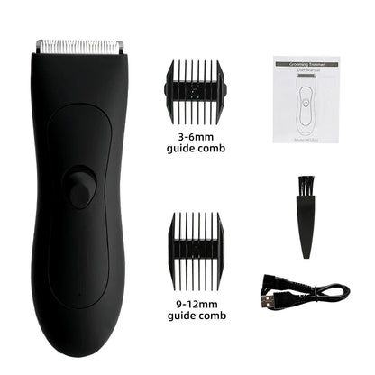 HOMEFISH Mens Body Hair Trimmer for Men Balls Women Lady Shaver Hair Removal Bikini Trimmer Groin & Body Shaver