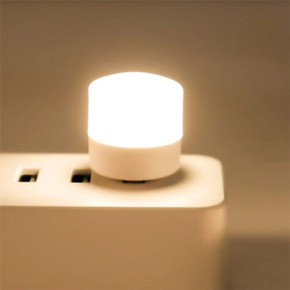 Small USB Plug Lamp LED Night Light Computer Mobile Power Charging Mini Book Lamps LED Eye Protection Square Reading Light