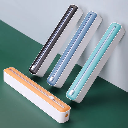 Multi-functional kitchen sealing tool, plastic packaging cutter suitable for cling film, aluminum foil, baking paper, wax paper