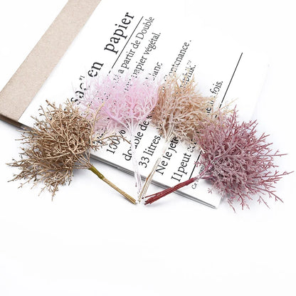 Artificial Plants Cheap Festival Leaves Vases for Home Decor Wedding Bridal Accessories Clearance Diy Gifts Candy Box Plastic
