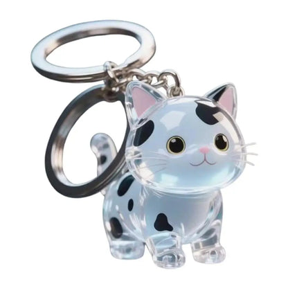 Cute Cat Dog Pet Hair Storage Box Keychain Bag Hanging Decoration Cat Hair Transparent Creative Souvenir,Pet Memorial Ideal Gift