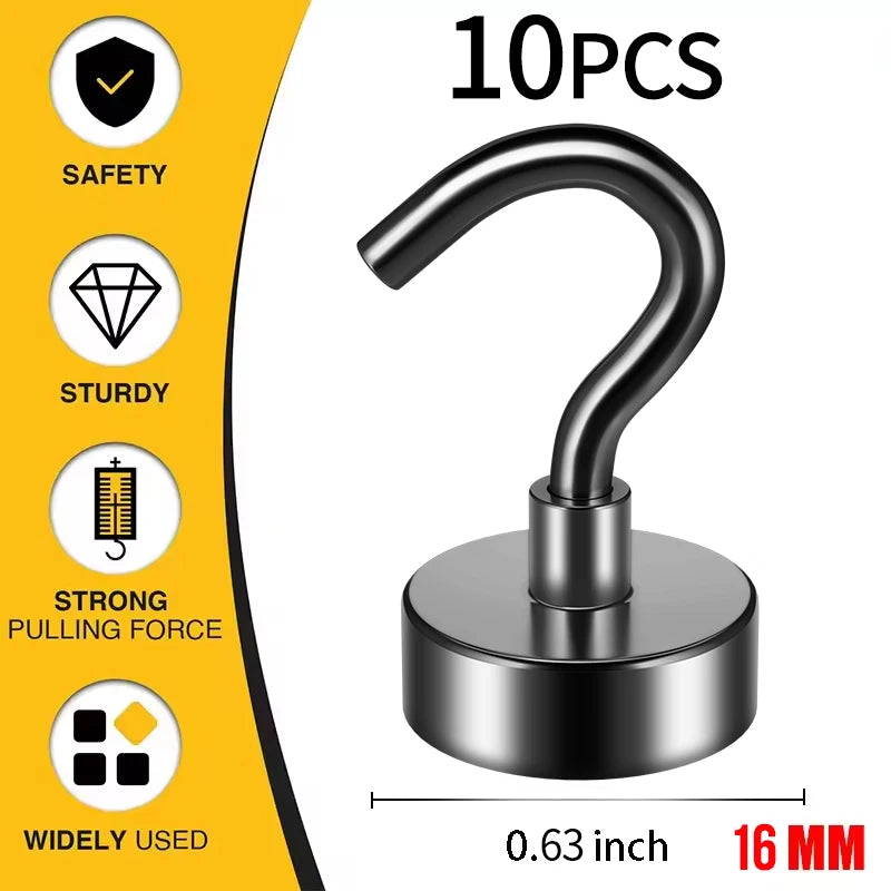 Black Magnetic Hooks, 25Lbs Strong Heavy Duty Cruise Magnet S-Hooks for  Hanging, Cabins, Grill, Kitchen, Garage, Workplac