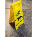 1pc Cat Vomiting (wet Ground) Sign Funny Sign Cat Dog Vomiting Sign
