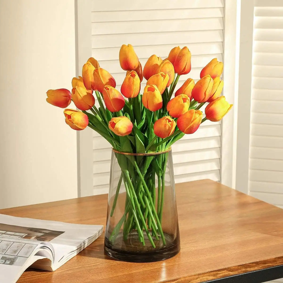 10/30PCS Artificial Flowers Real Touch Tulip Scrapbooking Vase Home Decor Wedding Garden Rose Arch Garland Mother's Day Bouquets