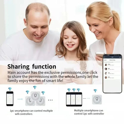 16A Tuya WiFi Smart Switch Module Mini Breaker 2-way Control Smart Life App Voice Control Work With Alexa Google Alice