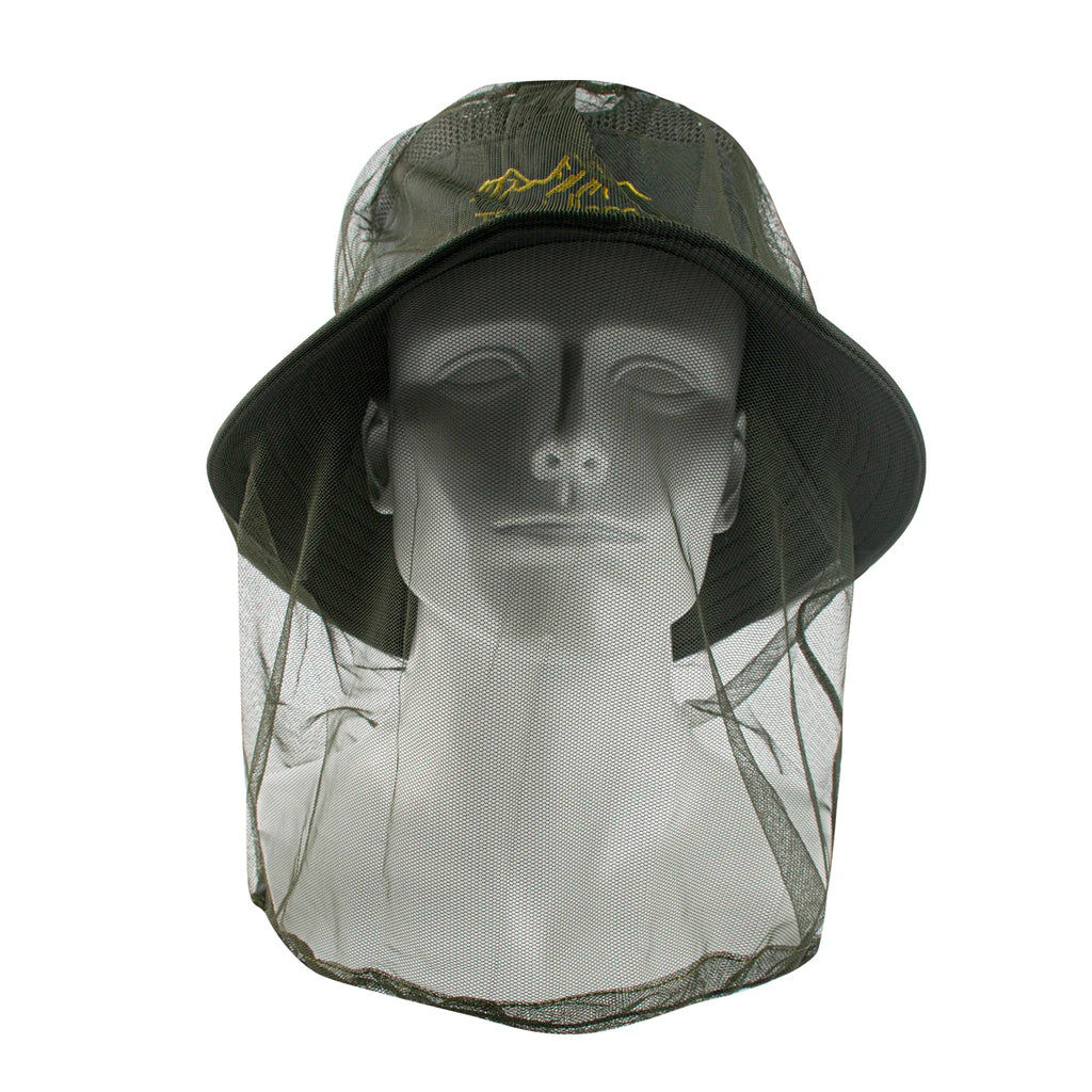 1Pc Ultra Large & Long Extra Fine Holes Mesh Soft Durable Fly Screen Premium Mosquito Insect Head Net Face Protector Camping Cap