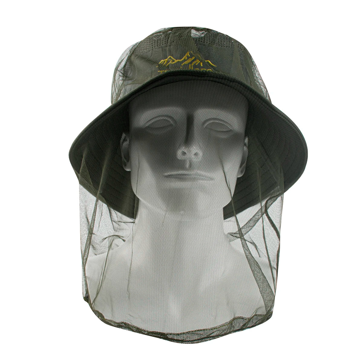 1Pc Ultra Large & Long Extra Fine Holes Mesh Soft Durable Fly Screen Premium Mosquito Insect Head Net Face Protector Camping Cap