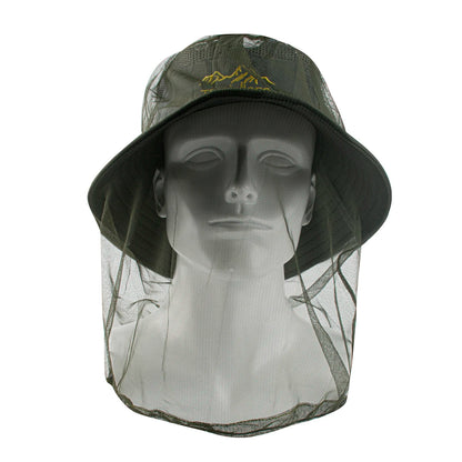 1Pc Ultra Large & Long Extra Fine Holes Mesh Soft Durable Fly Screen Premium Mosquito Insect Head Net Face Protector Camping Cap