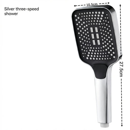 Adjustable 3-Mode Rainfall Shower Head Large Flow High Pressure Water Saving Shower Mixer - Bathroom Accessory