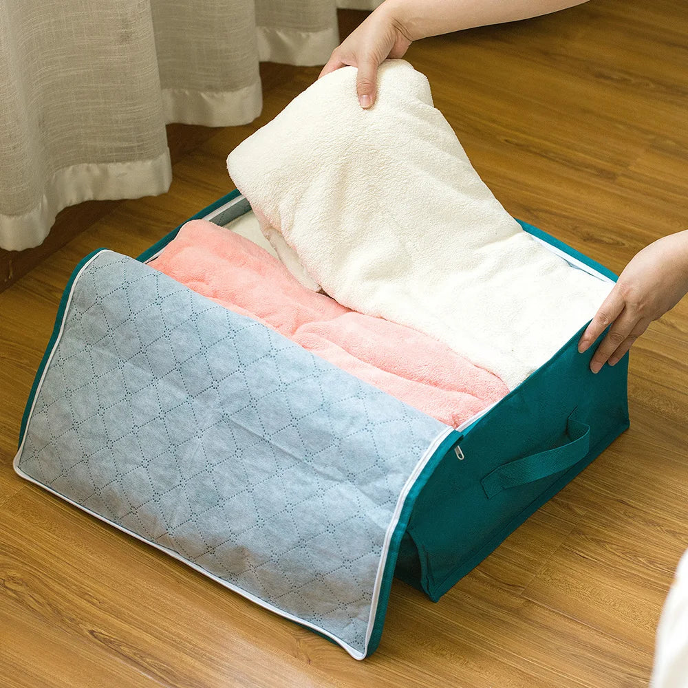 1/2/3PCS Household Storage Bag, Cotton Quilt Organizer, Portable Moving Bag, Thickened And Foldable Clothing Storage Bag