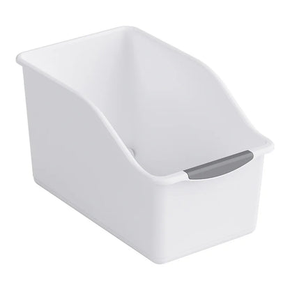 Curved Plastic Storage Bins Set Multipurpose Home Organization Boxes For Cleaning Supplies Household Essentials StackableBaskets