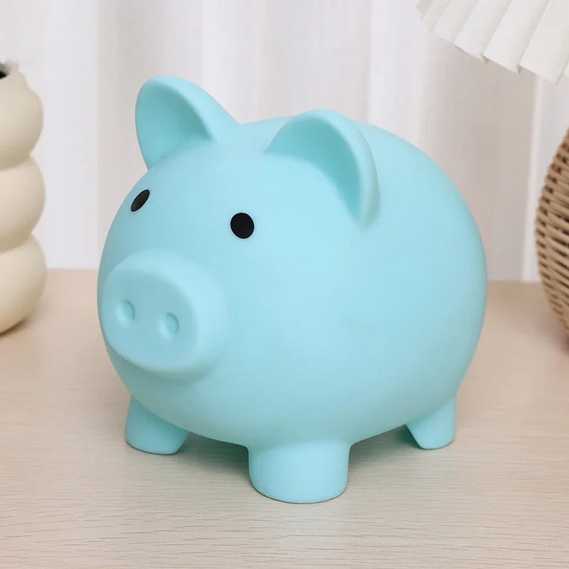 Adorable Piggy Bank Savings Jar Silicone Unbreakable Children's Money Box Boys & Girls Money-Saving Home Decor