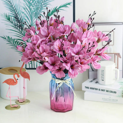 Artificial Flower Bride Bouquets Magnolia Home Decoration Simulated Bouquet Wedding Party Supplies Photography Props Accessories