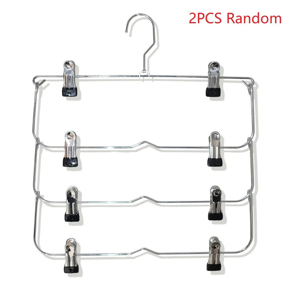 Multi-Functional Home Non-Slip Metal Pants Rack New Creative Stainless Steel Seamless Hanger Simple Storage Skirt Rack