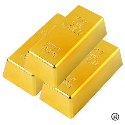 Fake Gold Bar Plastic Golden Paperweight Home Decor Bullion Simulation Decoration Crafts Creative Brick Toy Shop