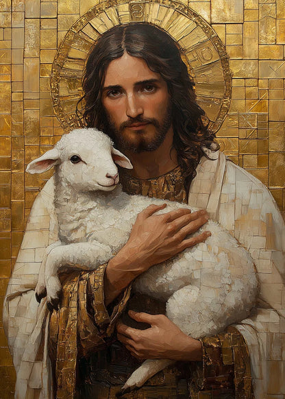 Retro Religion Jesus Walking On Water Lost Lamb Classic Posters Prints Canvas Painting Wall Art Picture Living Room Home Decor