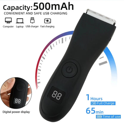 HOMEFISH Mens Body Hair Trimmer for Men Balls Women Lady Shaver Hair Removal Bikini Trimmer Groin & Body Shaver
