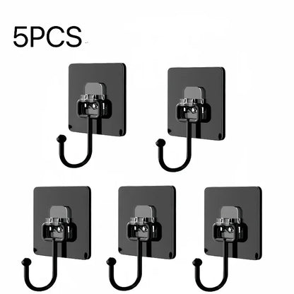 Big Size Hooks Heavy Duty 22 lbs Waterproof Adhesive Wall Hooks Nail-Free Transparent Waterproof Hooks for Kitchen Bathroom