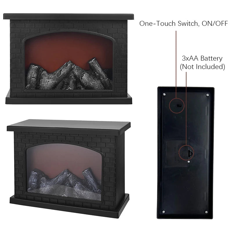 Christmas Fireplace Flame Light Charcoal Style LED Table Lights Lamp for Holiday Winter Gift Party Warm Home Decor Led Lights