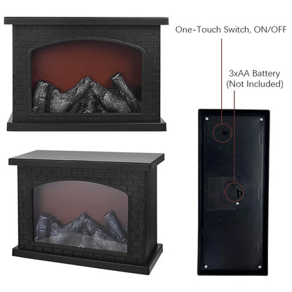 Christmas Fireplace Flame Light Charcoal Style LED Table Lights Lamp for Holiday Winter Gift Party Warm Home Decor Led Lights