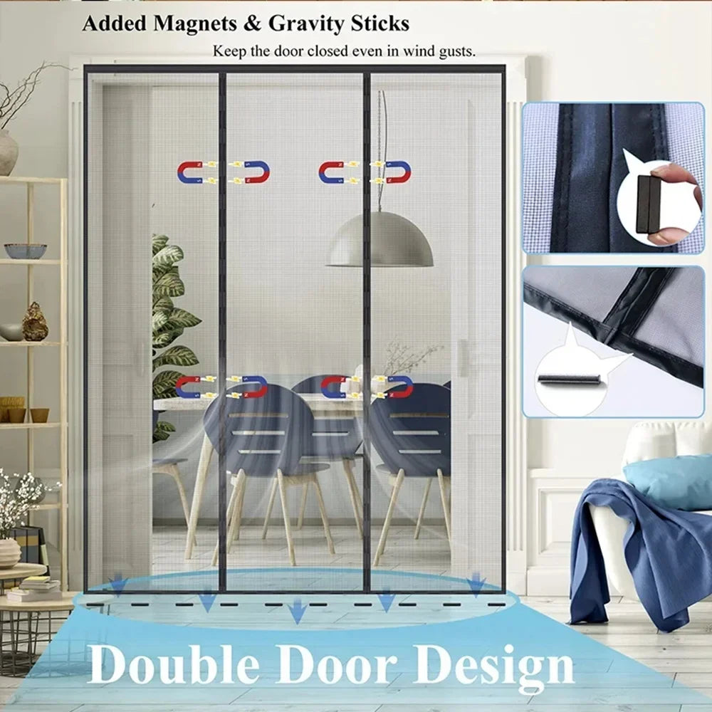 Anti Mosquito Fly Curtains For Doors Screen Magnetic Mosquito Net Door Window Automatic Closing Mesh For Kitchen Living Room