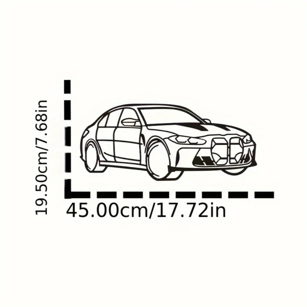 HelloYoung Metal Racing Car Wall Art Durable Sports Decor for Kids Room