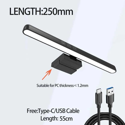 LED Monitor Light Bar Dimmable Night Light with 3 Colors Desk Lamp Learning Office Reading Eye Protection Screen Hanging Light