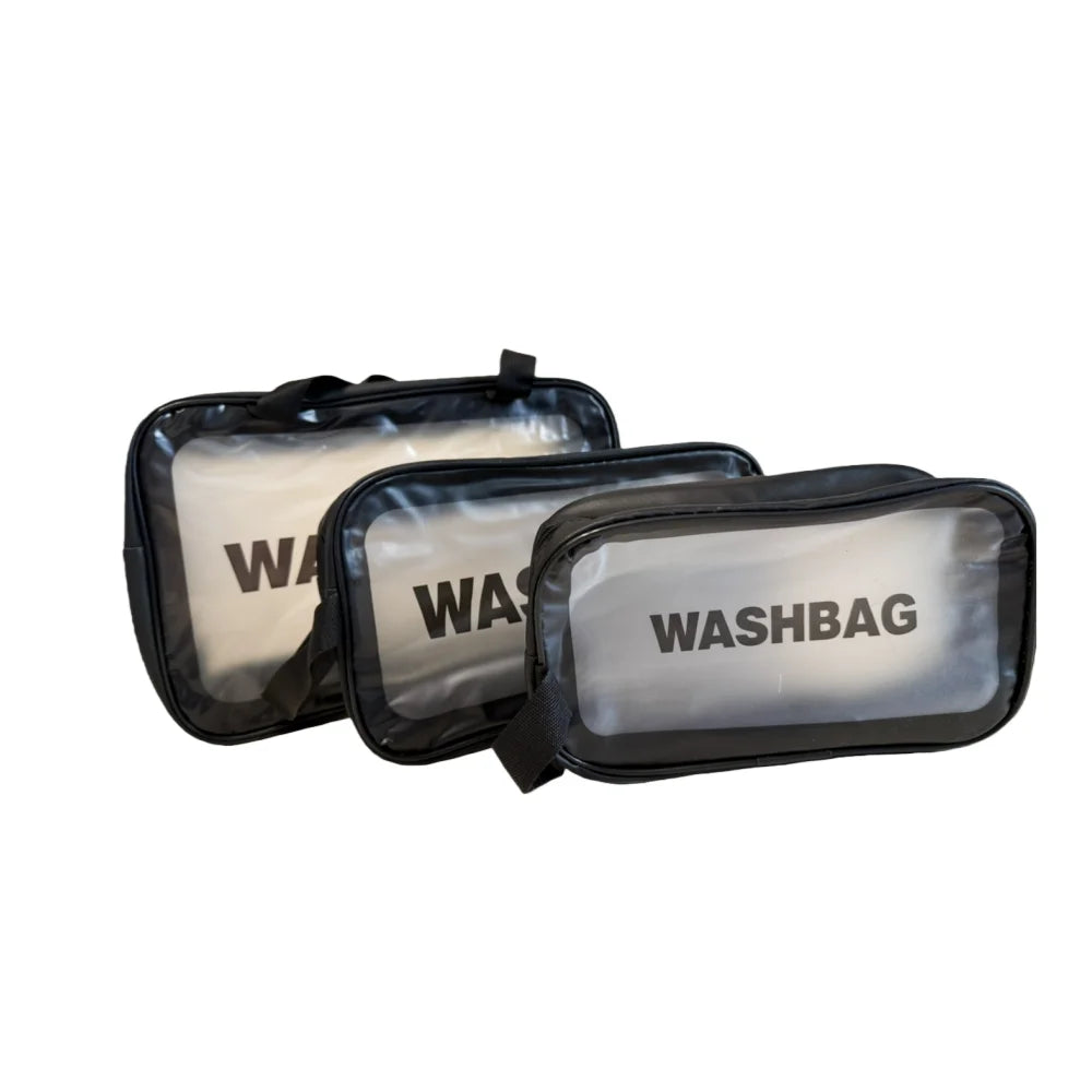 Large Capacity Dust Proof Make Up Storage Handbags Portable Cosmetic Wash Bag PVC Fashion Transparent Travel Bags