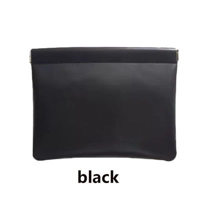 Fashion PU Leather Storage Bag Automatic Closure Waterproof Purse Portable Earphone Charging Line Cosmetic Lipstick Jewelry Bag