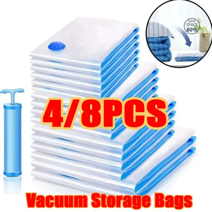 Vacuum Storage Bags For Clothes,Bedding,Space Saving Bags Storage Vacuum Seal Packet,Folding Compressed Organizer Bag