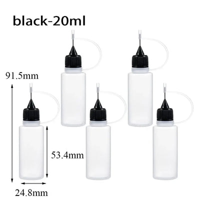 5/10/20/30/50/100ML Resuable Needle Tip Glue Applicator Plastic Bottle for Paper Quilling DIY Scrapbooking Paper Craft Tool