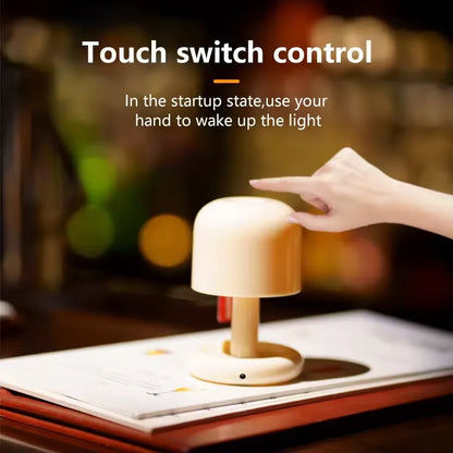 Mini Desktop Sunset Night Lamp Creative USB Rechargeable Mushroom Style Led Night Light for Coffee Bar Home Decor Bedroom