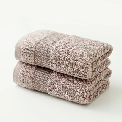 2 Towels Thickened Absorbent Towel Pure Cotton Quick Absorbent Soft Quick Dry Thickened Face TowelSize@@See below for Size Descr