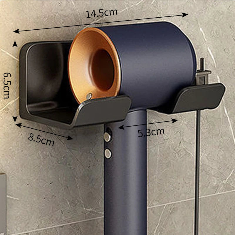Hair Dryer Holder Wall Mounted Wall Dryer Cradle white black greyHairdryer Blow Dryer Organizer for Bathroom Bathroom Shelves