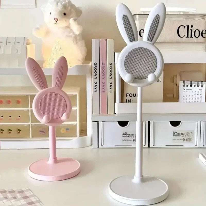 Cute Rabbit Mobile Phone Stand Desktop Can Be Lifted And Adjusted Desktop Lazy Person Selfie Watch Video Music Support Bracket