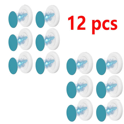 12pcs Magnetic Hooks Wall Mounted Remote Control Magnet Holder Key Anti-Lost Router Socket Organizer Hook Mini Home Storage