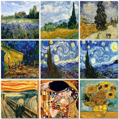 GATYZTORY Van Gogh Oil Painting By Numbers Scenery Paint By Numbers On Canvas Landscape Frameless Home Decor