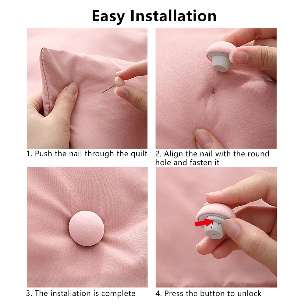 1-40Pcs Bed Sheet Quilt Clip Anti-Slip Blanket Buckles Duvet Cover Fastener Clip One Key To Unlock Quilt Holder Fixator Grippers