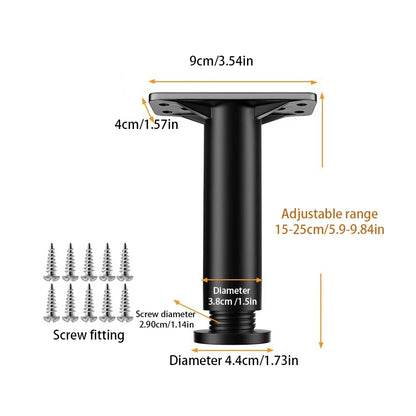 Telescopic Adjustable Bed Beam Support Foot Reinforced Plastic Furniture Leg Sofa Leg Bed Bottom Load Bearing Bracket 1X